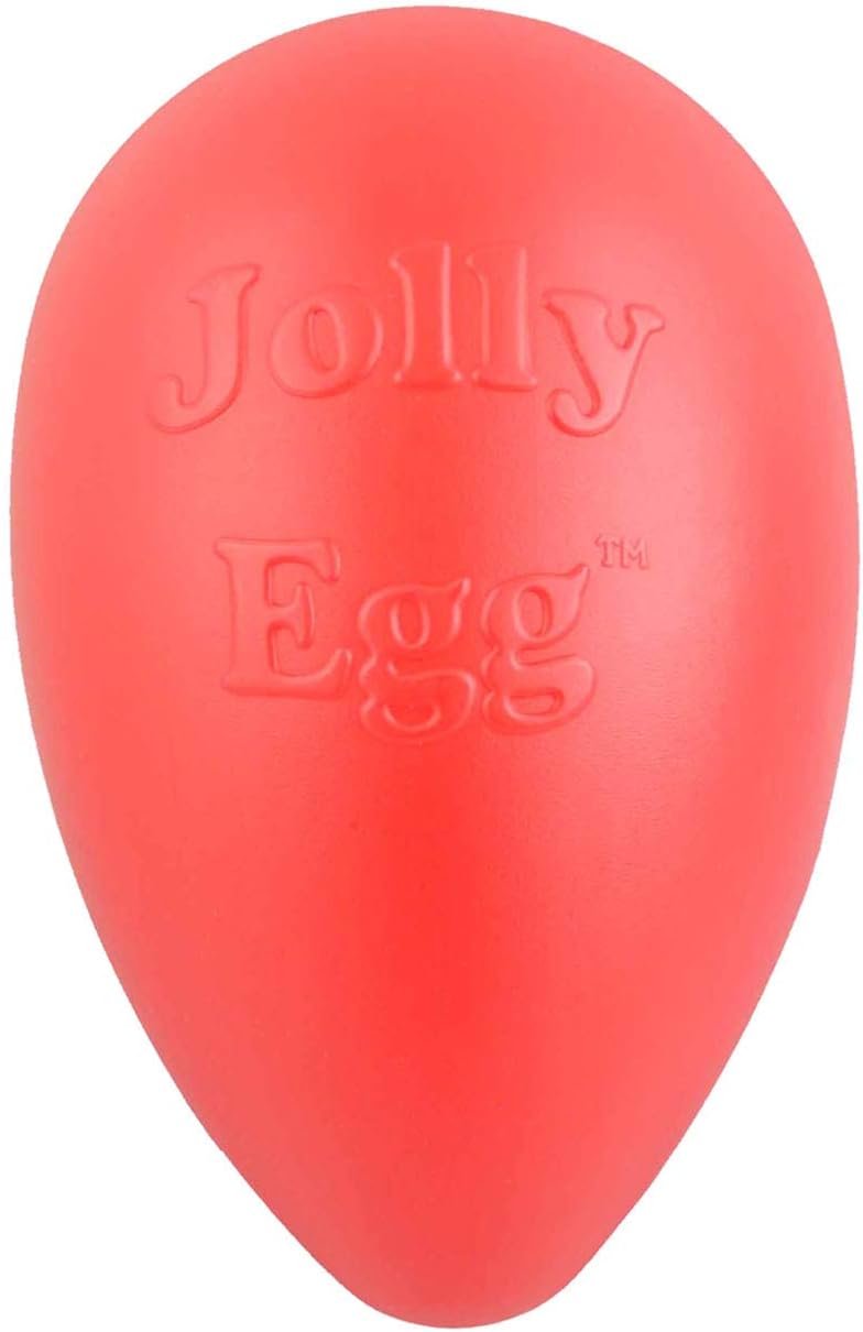 Jolly Egg Dog Toy, 8 Inches/Medium, Red (JE08 RD)