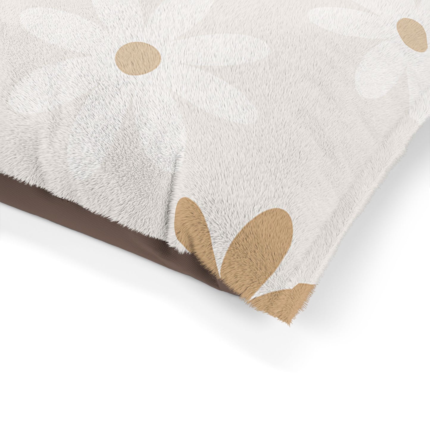 Floral Cozy Pet Bed - Soft Plush Dog & Cat Bed with Daisy Design