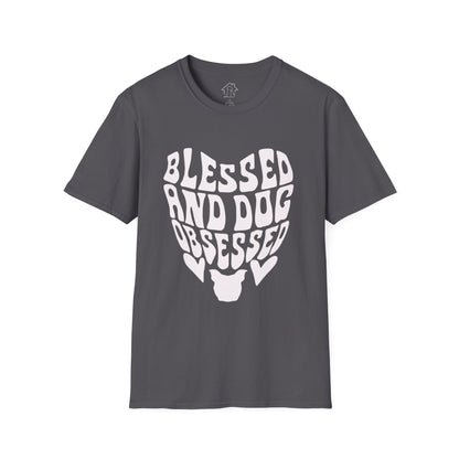 Blessed and Dog Obsessed Unisex Softstyle T-Shirt - Perfect Gift for Dog Lovers