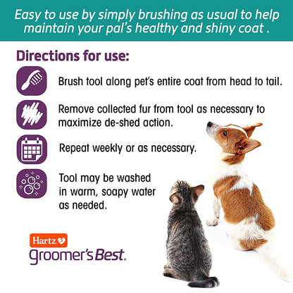 , Groomer'S Best Small Slicker Brush for Cats and Small Dogs, Black/Violet, 1 Count