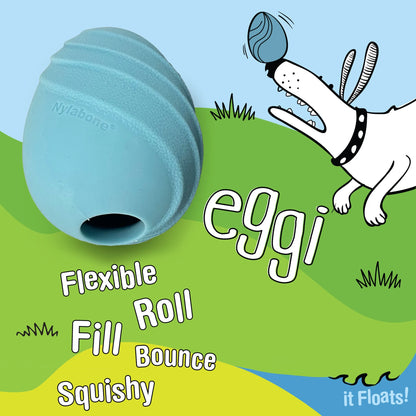 Eggi Interactive Dog Toy, Lightweight Bouncy Treat Toy, Creative Play & Exercise