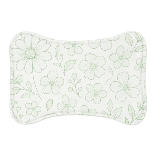 Floral Pet Feeding Mat - Stylish and Functional Dog & Cat Mat