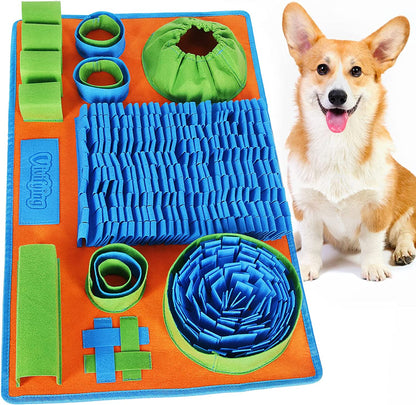 Snuffle Mat for Dogs, Interactive Dog Puzzle Toy for Boredom and Mental Stimulation, Enrichment Feeding Game Sniff Mat Helps Slow Eating and Keep Busy