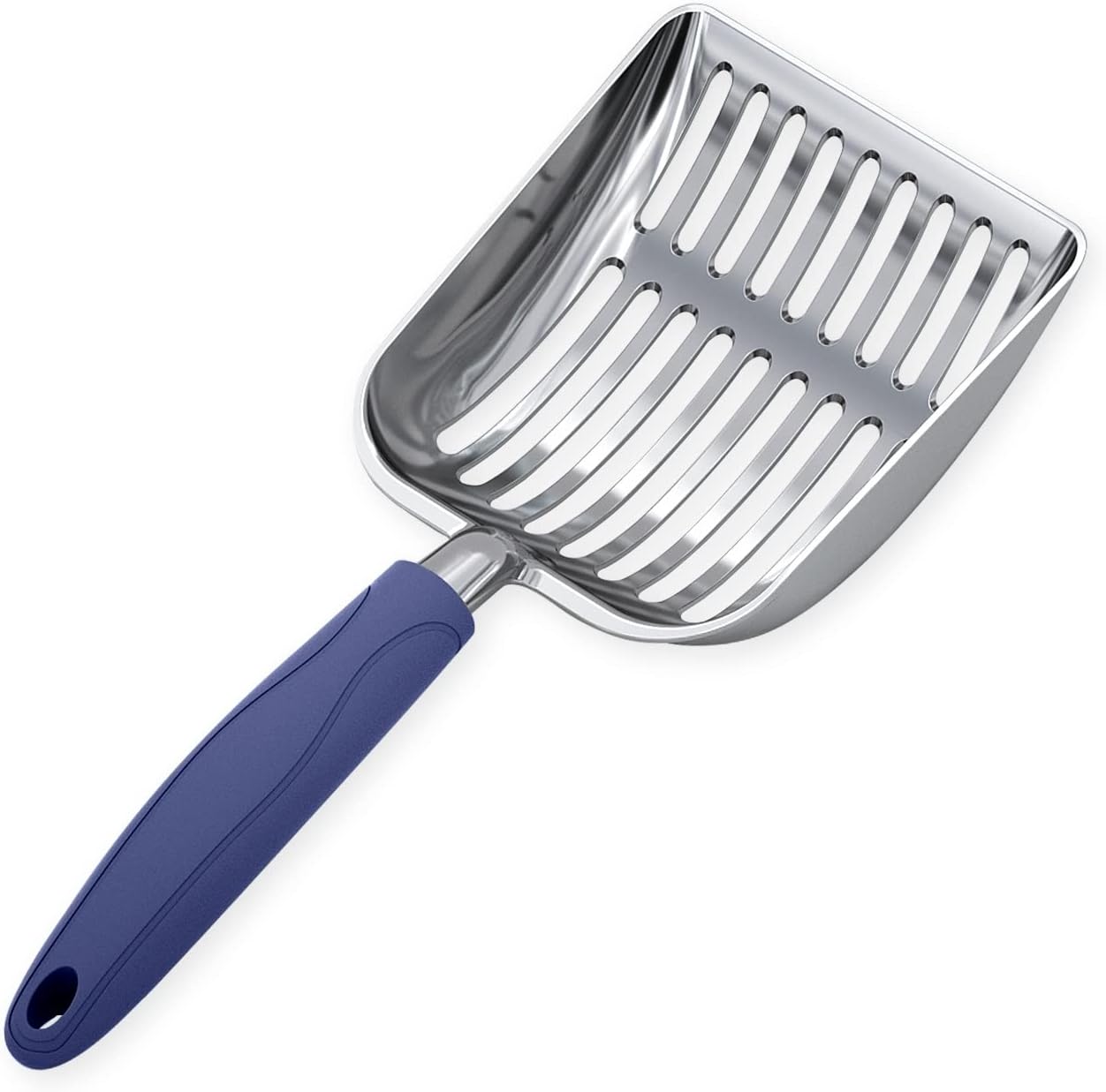 Cat Litter Scoop, Aluminum Alloy Sifter, Kitty Metal Scooper, Deep Shovel, Long Handle, Poop Sifting, Kitten Pooper Lifter, Durable, Heavy Duty, for Litter Box