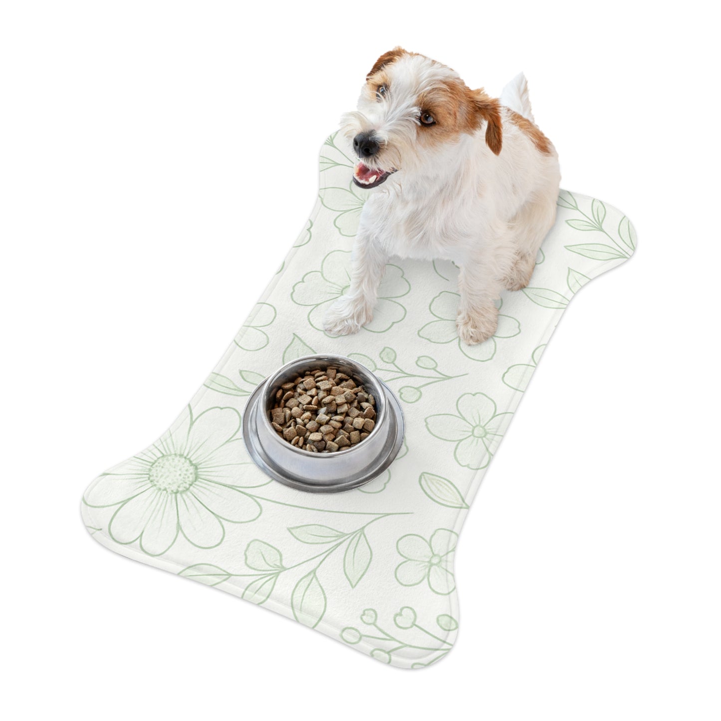 Floral Pet Feeding Mat - Stylish and Functional Dog & Cat Mat