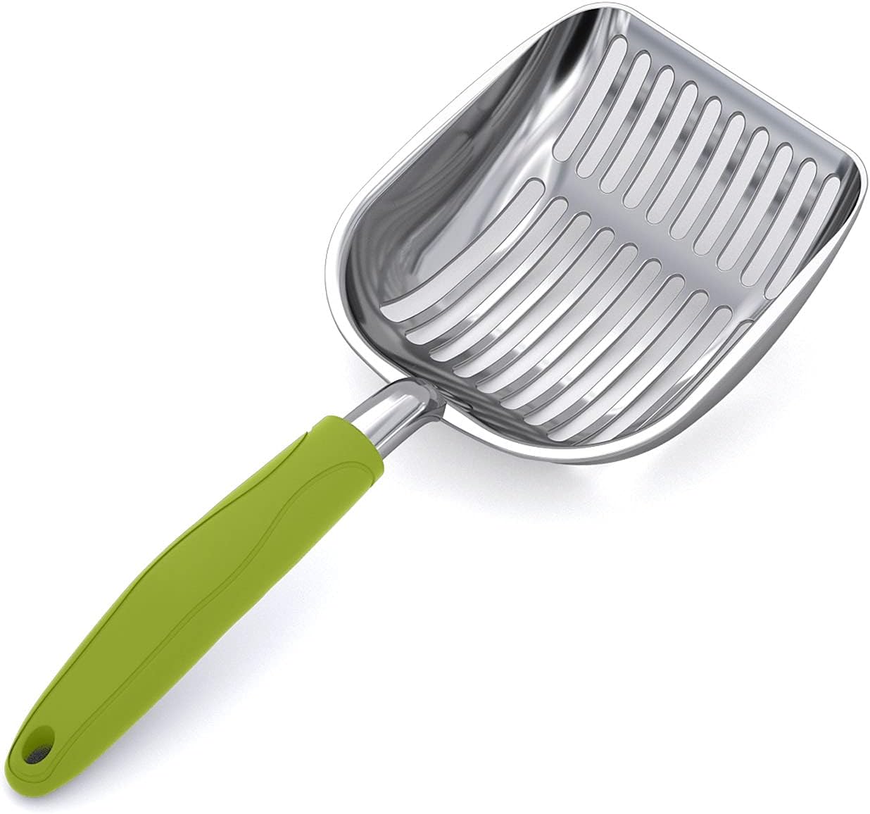 Cat Litter Scoop, Aluminum Alloy Sifter, Kitty Metal Scooper, Deep Shovel, Long Handle, Poop Sifting, Kitten Pooper Lifter, Durable, Heavy Duty, for Litter Box