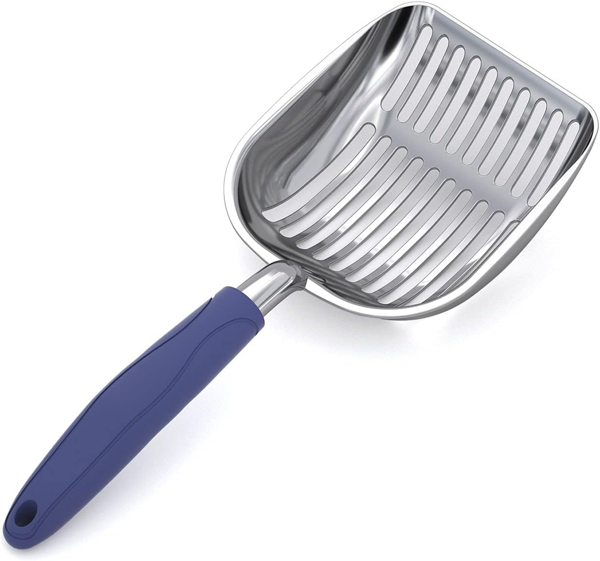Cat Litter Scoop, Aluminum Alloy Sifter, Kitty Metal Scooper, Deep Shovel, Long Handle, Poop Sifting, Kitten Pooper Lifter, Durable, Heavy Duty, for Litter Box