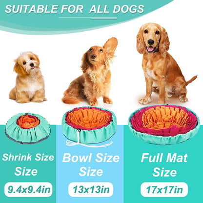 Snuffle Mat for Dogs, Interactive Sniff Mat for Slow Eating and Keep Busy, Adjustable Dog Digging Toys Encourages Natural Foraging Skills and Mental Stimulation