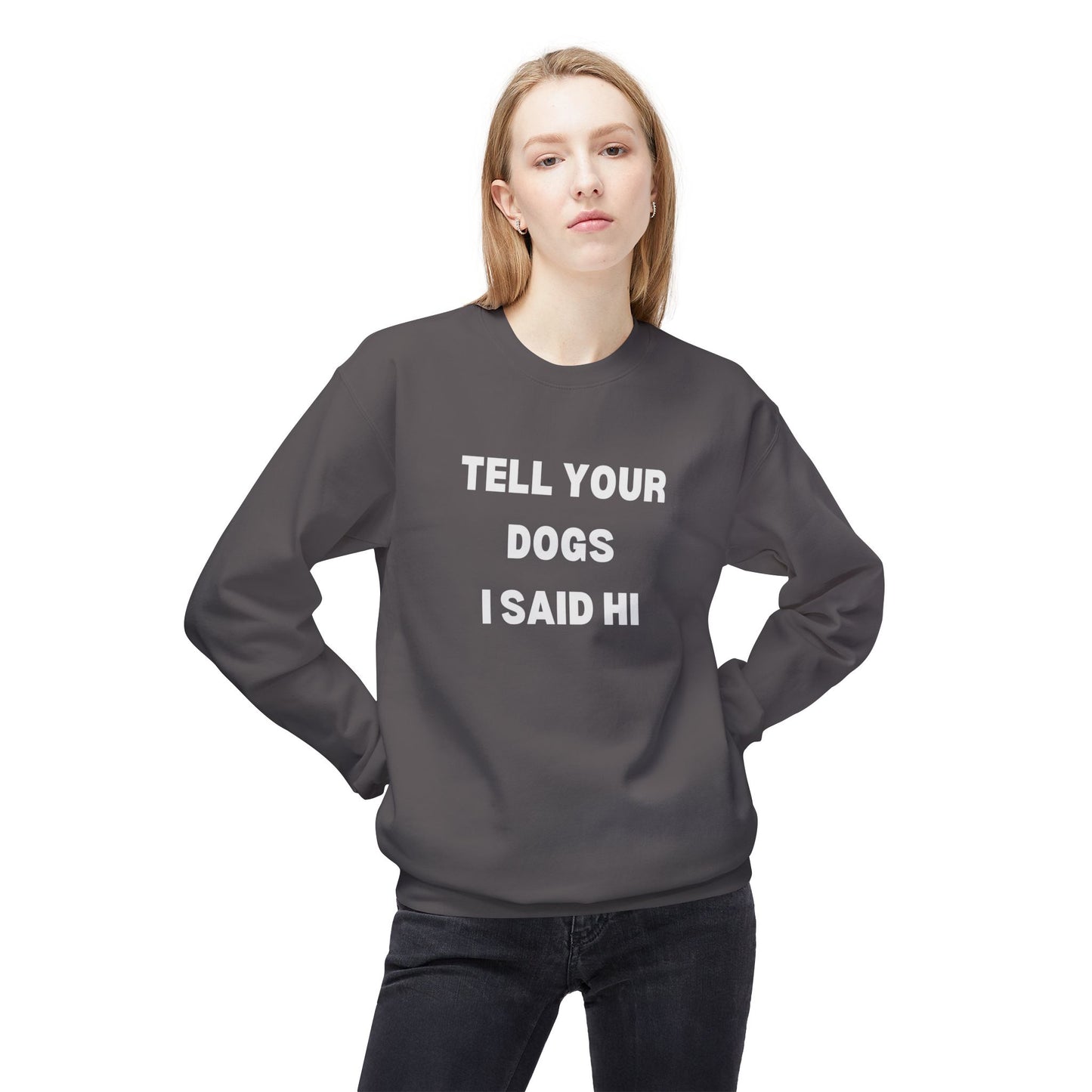 Funny Dog Lover Sweatshirt - 'Tell Your Dogs I Said Hi'