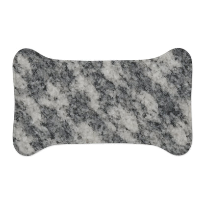 Stylish Grey Marble Pet Feeding Mat - Elegant Dog Dish Mat