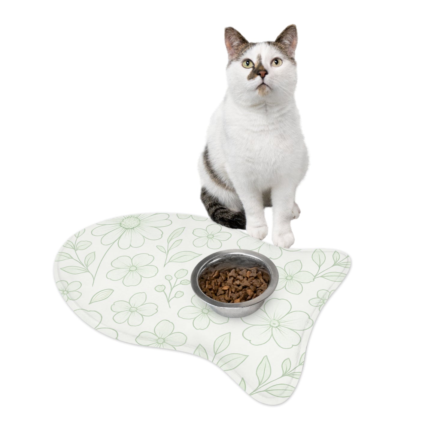 Floral Pet Feeding Mat - Stylish and Functional Dog & Cat Mat