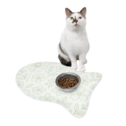 Floral Pet Feeding Mat - Stylish and Functional Dog & Cat Mat