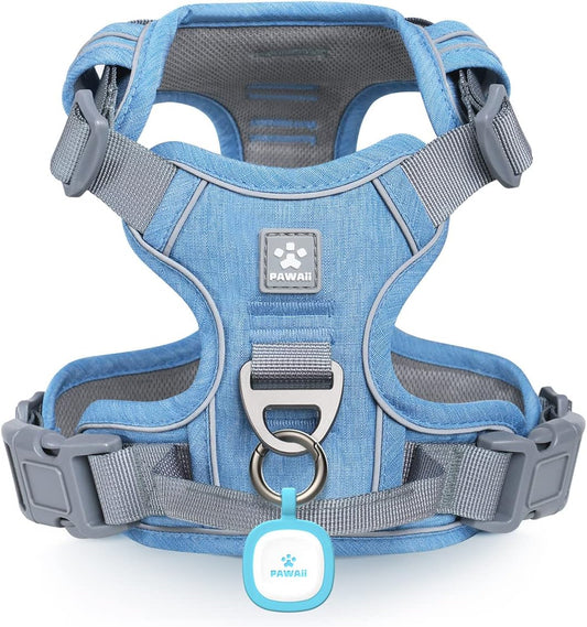 Dog Harness for Small Dogs No Pull, No Pull Dog Harness with Pet ID Tag, No Choke Front Clip Harness Dog, Adjustable Soft Padded Pet Vest with Easy Control Handle