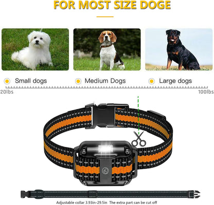 Dog Shock Collar with Remote, Dog Training Electric Collar, Waterproof Rechargeable, 1640Ft Dog Shock Collar with LED Light, Beep, Vibration, Shock for Medium/Large 3 Electronic Collars Dogs