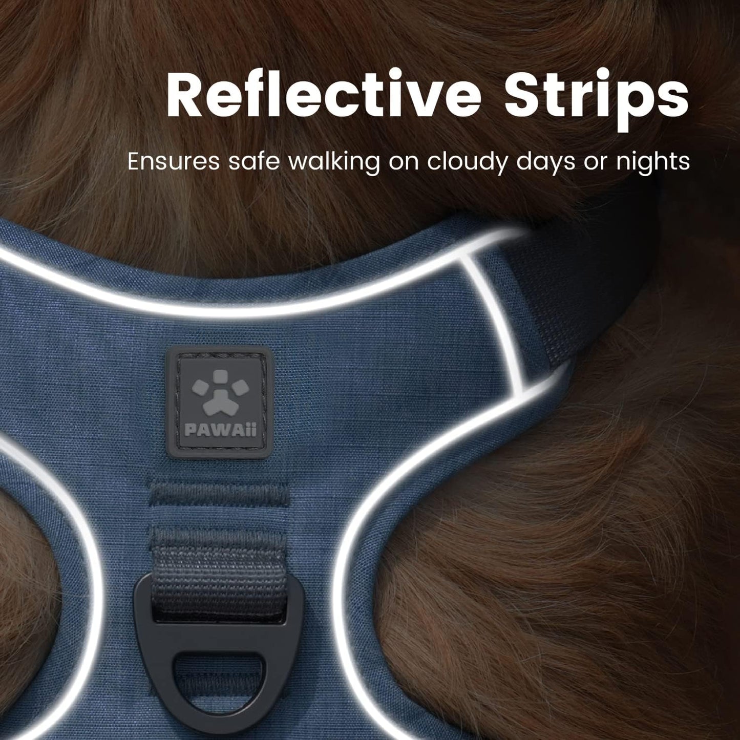 Dog Harness for Small Dogs No Pull, No Pull Dog Harness with Pet ID Tag, No Choke Front Clip Harness Dog, Adjustable Soft Padded Pet Vest with Easy Control Handle