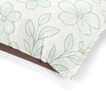 Cozy Floral Pet Bed for Stylish Pups - Soft and Comfortable