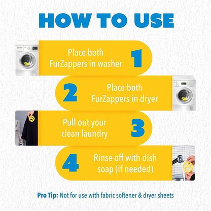 Pet Hair Remover for Laundry, 4 Pack - Reusable Dog & Cat Hair Remover Tool