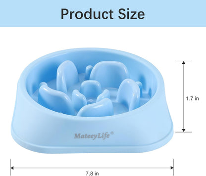 Slow Feeder Dog Bowls 2PCS, Anti-Choking Puzzle Dog Food Bowls, Anti-Slip Interactive Feeding Slow down Eating, Bloat Stop Maze Dishes for All Breeds Pets