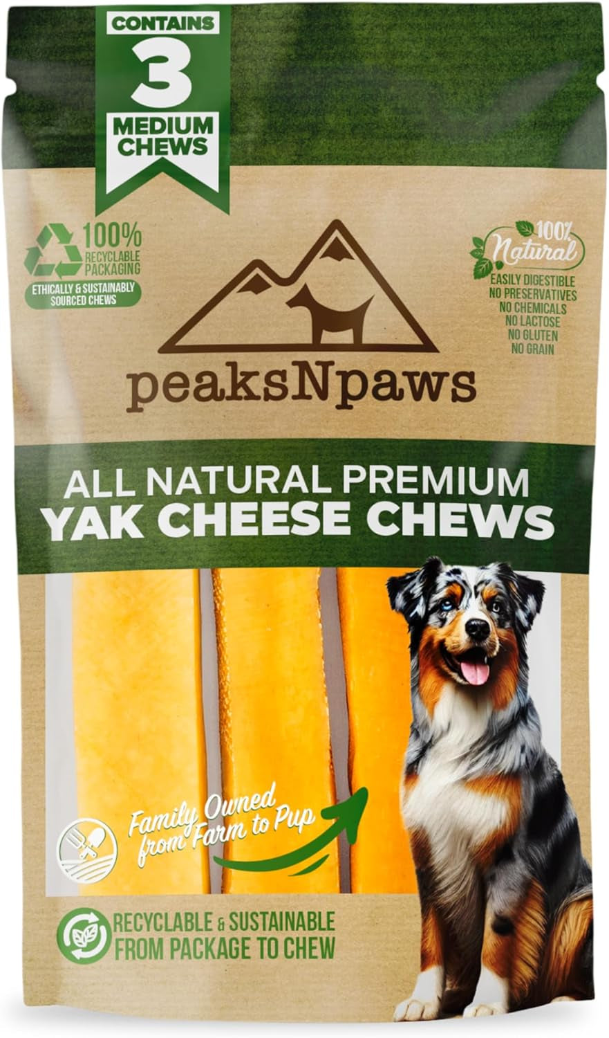 Yak Cheese Himalayan Dog Chews, High Protein, Natural Dog Treats Small Dogs, Lactose Free Chew Sticks for Aggressive Chewers, Long Lasting Pet Treat for Dogs under 15 Lbs, 9 Small Chews