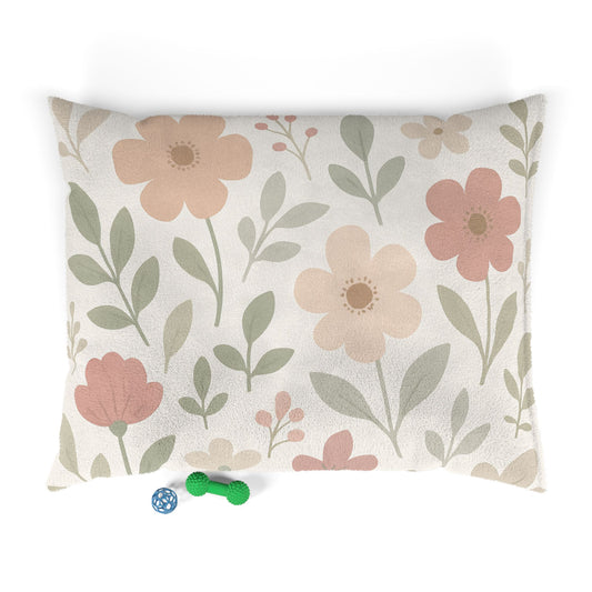 Floral Pet Bed - Cozy and Stylish Dog/Cat Bed with Flower Design