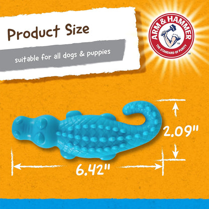 for Pets Nubbies Dental Toys Gator Dental Chew Toy for Dogs Best Dog Chew Toy for Moderate Chewers Reduces Plaque & Tartar Buildup without Brushing, Gator (Pack of 1)