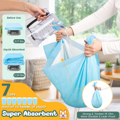 60 Count Extra Large Dog Pee Pads 28" X 34", Super Absorbent X-Large Puppy Pads Disposable Dogs Training Pads, Quick Drying Leak-Proof Dog Potty Pads for Doggies Puppies Cats