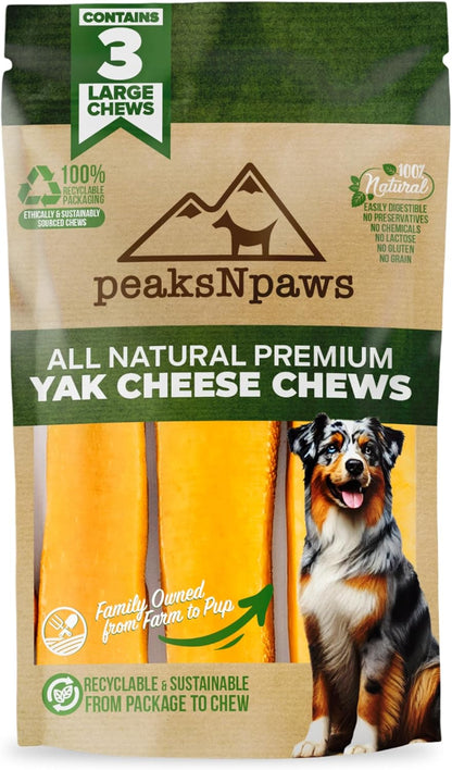 Yak Cheese Himalayan Dog Chews, High Protein, Natural Dog Treats Small Dogs, Lactose Free Chew Sticks for Aggressive Chewers, Long Lasting Pet Treat for Dogs under 15 Lbs, 9 Small Chews