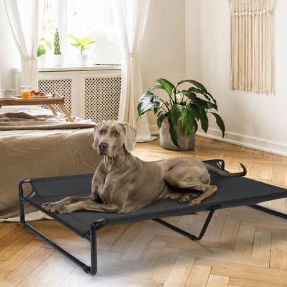 Cooling Elevated Dog Bed, Raised Dog Cot with Washable Mesh, Xx-Large, Black