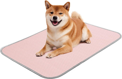 Summer Dog Cooling Mat Washable Ice Silk Self Cool Pad for Small Medium Large Dogs and Cats, Pet Sleeping Pad for Crate, Bed, Indoor & Outdoor Floor, Car Seats