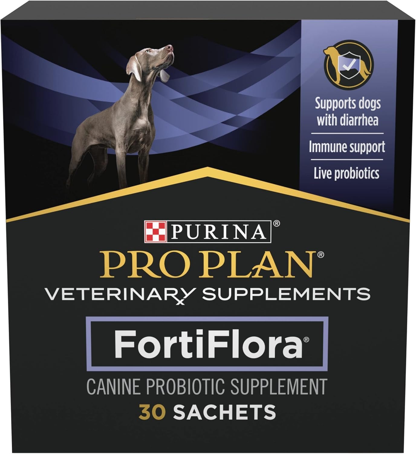 Purina Pro Plan Veterinary Supplements Fortiflora Dog Probiotic Supplement, Canine Nutritional Supplement - 30 Ct. Box