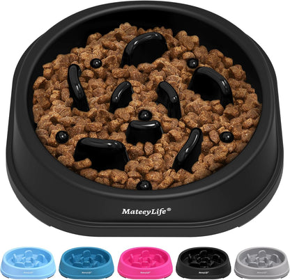 Slow Feeder Dog Bowls 2PCS, Anti-Choking Puzzle Dog Food Bowls, Anti-Slip Interactive Feeding Slow down Eating, Bloat Stop Maze Dishes for All Breeds Pets