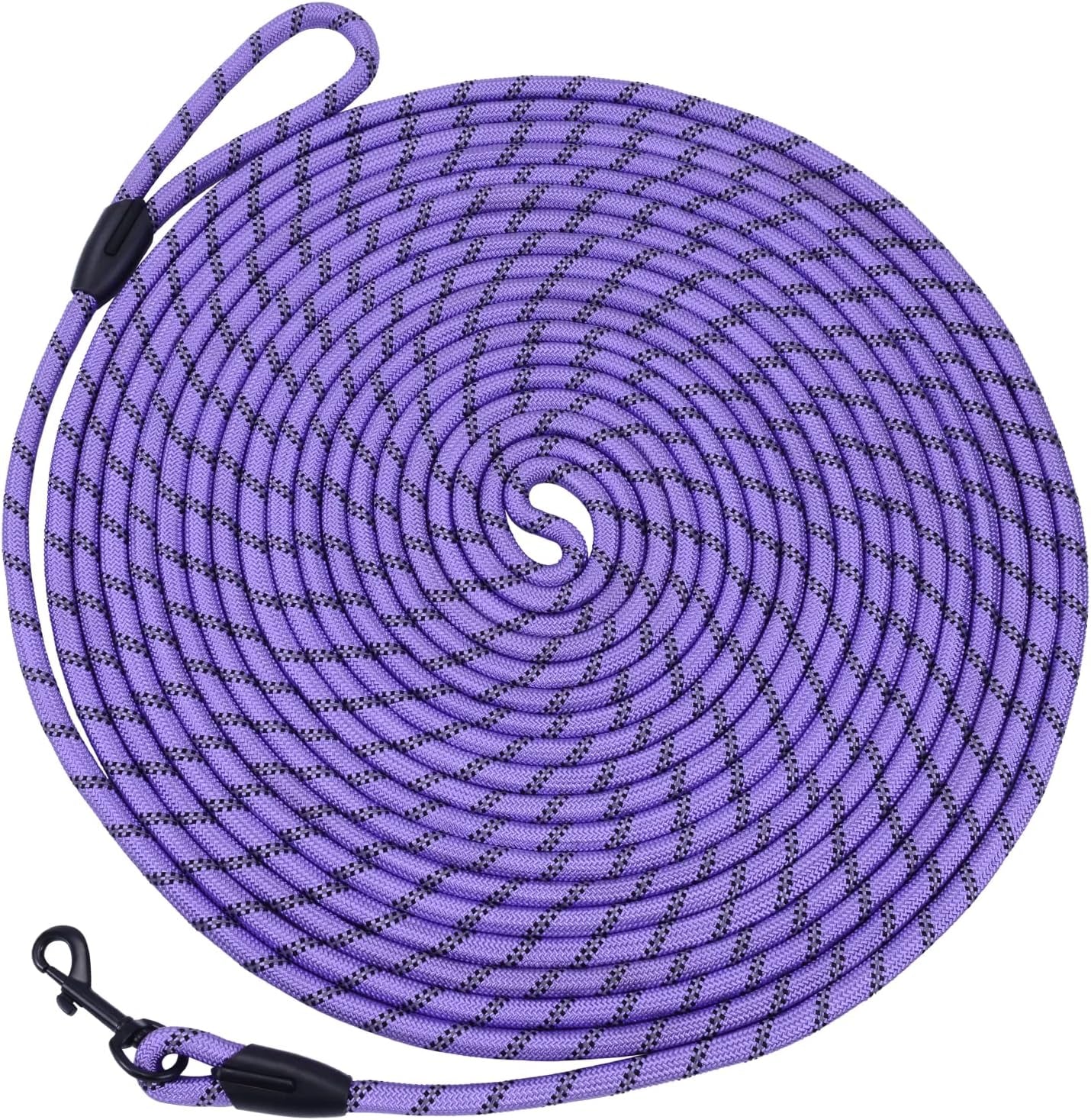 Dog/Puppy Obedience Recall Training Agility Lead - 15Ft 20Ft 30Ft 50Ft 100Ft Training Leash - Great for Play, Camping, or Backyard - Black 30Ft