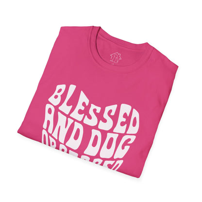 Blessed and Dog Obsessed Unisex Softstyle T-Shirt - Perfect Gift for Dog Lovers