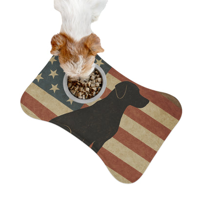 Patriotic Dog Feeding Mat - Americana Style Dog Bowl Mat