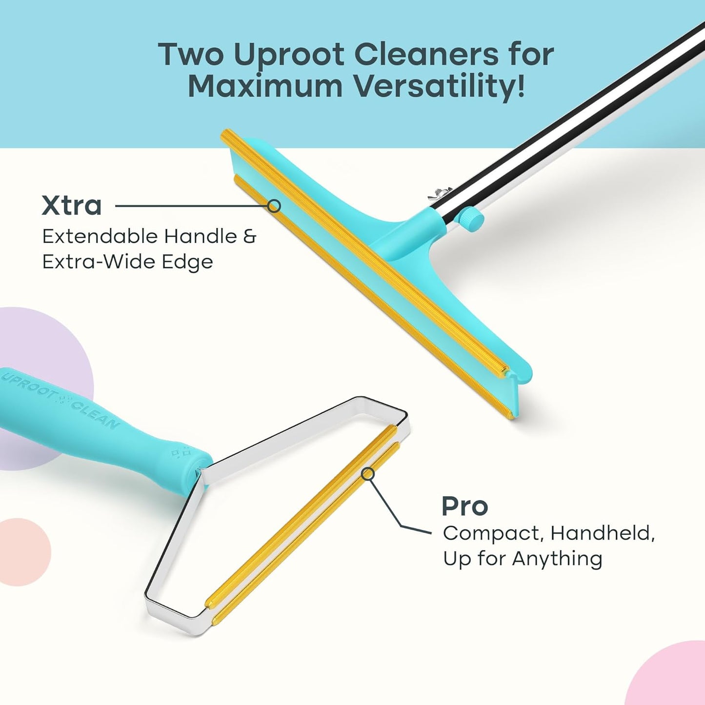 er Pro Pet Hair Remover Bundle - Including Xtra Carpet Rake for Pet Hair Removal Tool - Scrape Easy the Cat & Dog Fur from Your Carpet, Rugs, Cat Bed, Car Trunk & More