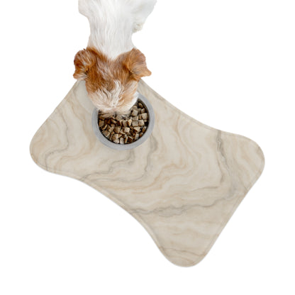 Elegant Marble Pet Feeding Mat - Stylish Dog Bowl Mat for Home Décor