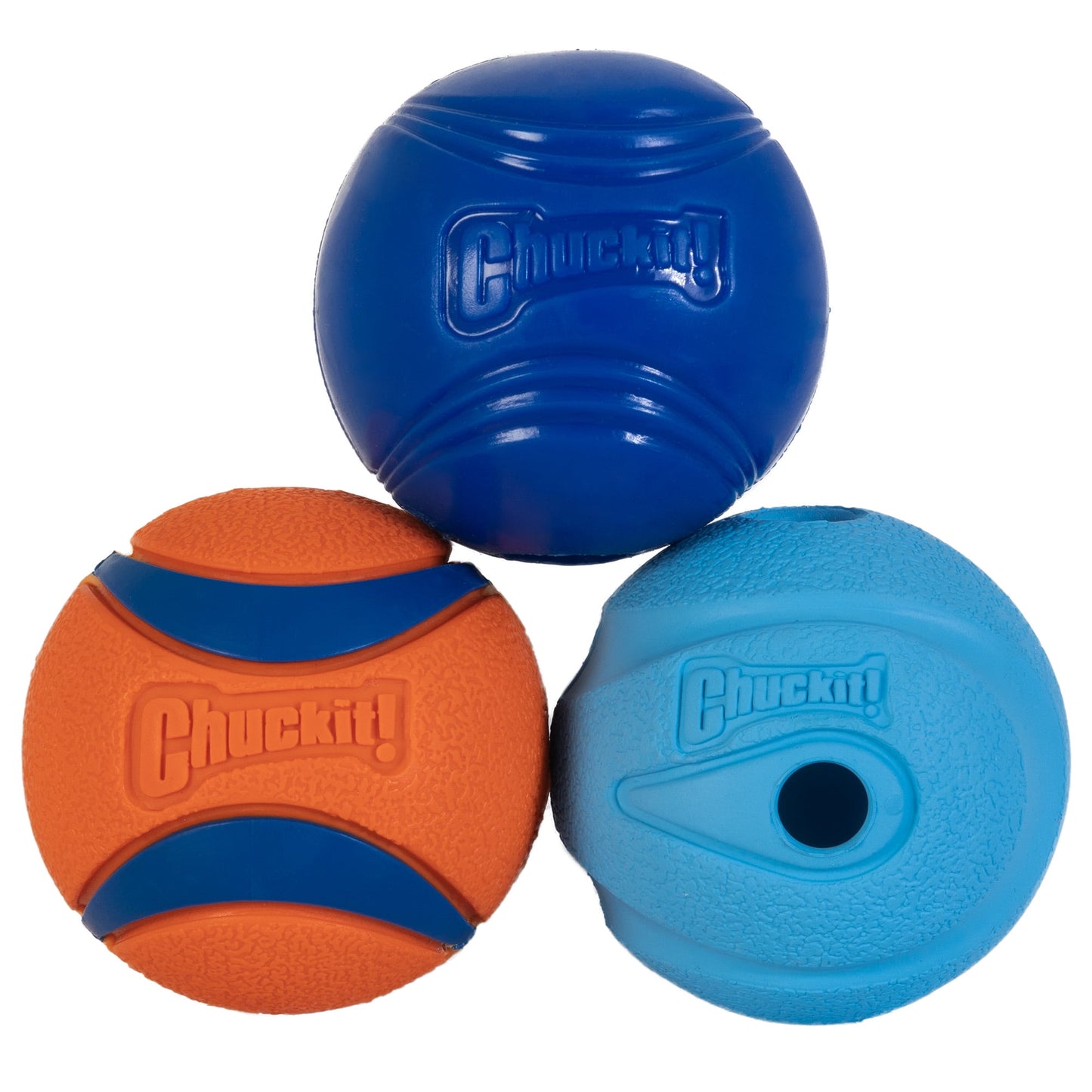 Fetch Medley Ball Set Rubber Dog Toys, Medium, Pack of 3, Assorted