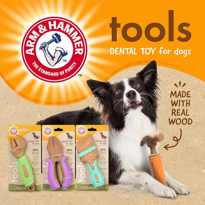 for Pets Chew Tools Collection: Wood Blend Hammer Chew Toy for Dogs | Compressed Wood Dog Chew Toys with Baking Soda, Safer & Durable Alternative to Chewing Sticks
