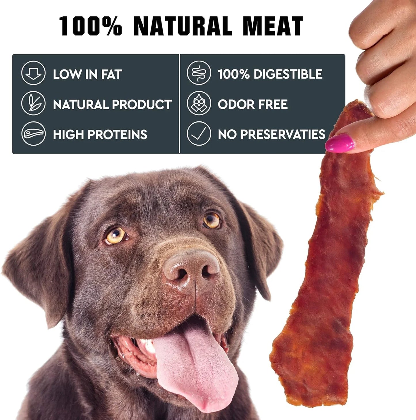 Duck Jerky Dog Treats 680GR - Human Grade Pet Snacks & Grain Free Organic Meat - Natural High Protein Dried Strips - Best Chews for Training Small & Large Dogs - Bulk Soft Pack (Duck)