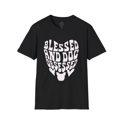 Blessed and Dog Obsessed Unisex Softstyle T-Shirt - Perfect Gift for Dog Lovers