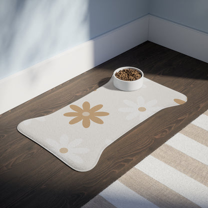 Floral Pet Feeding Mat - Stylish & Functional Dog Bowl Mat
