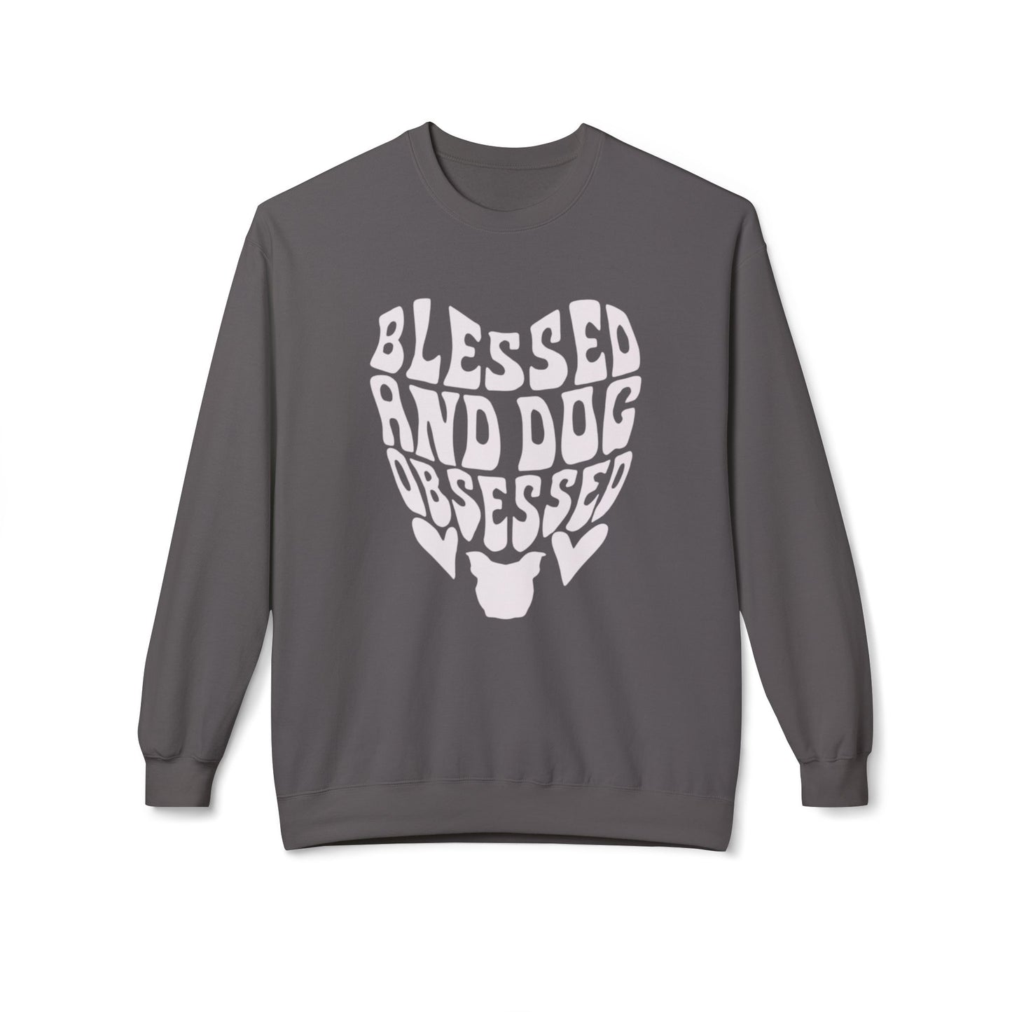 Blessed and Dog Obsessed Crewneck Sweatshirt for Dog Lovers