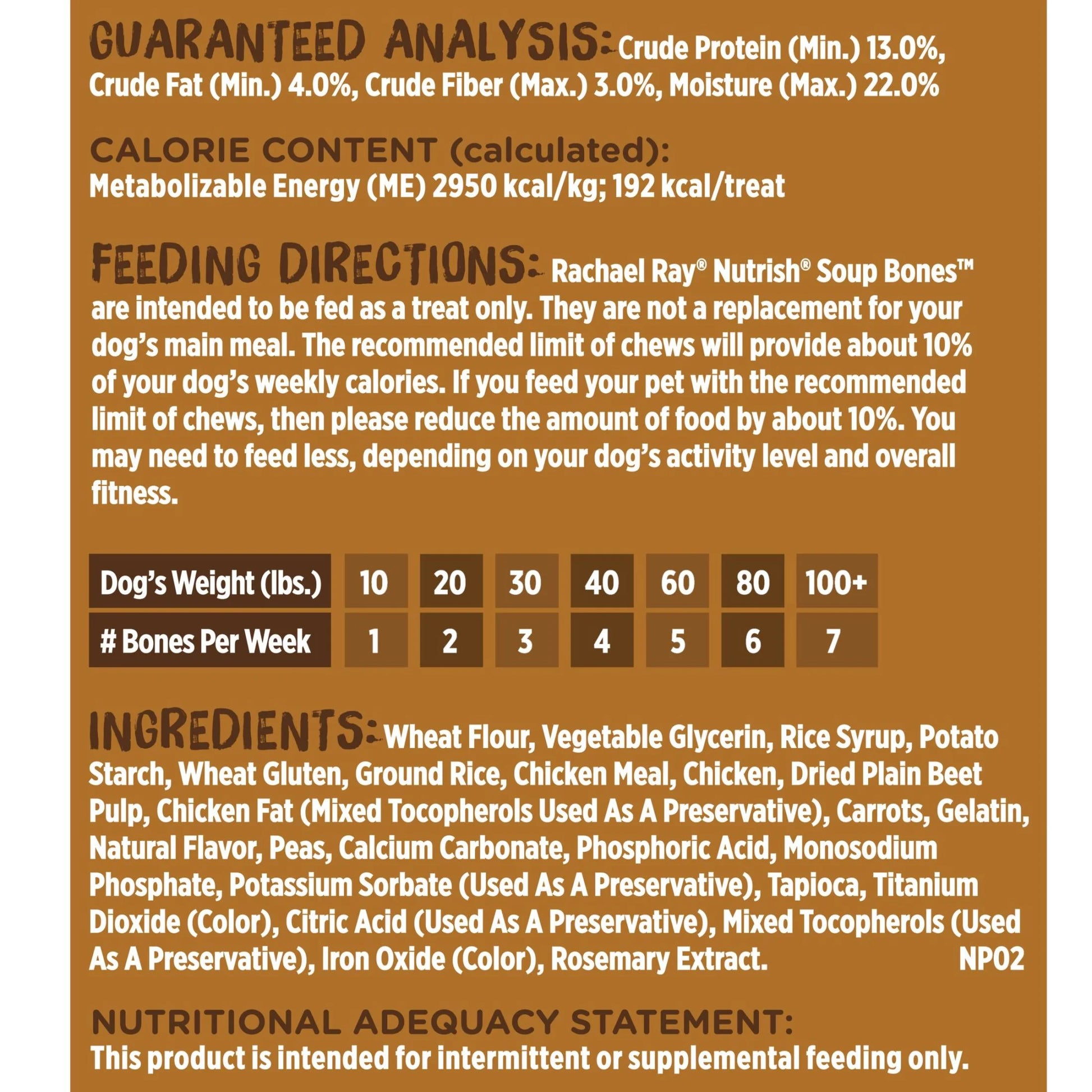 Rachael Ray  Soup Bones Dry Dog Treats with Real Chicken & Veggies, 6 Soft Treats