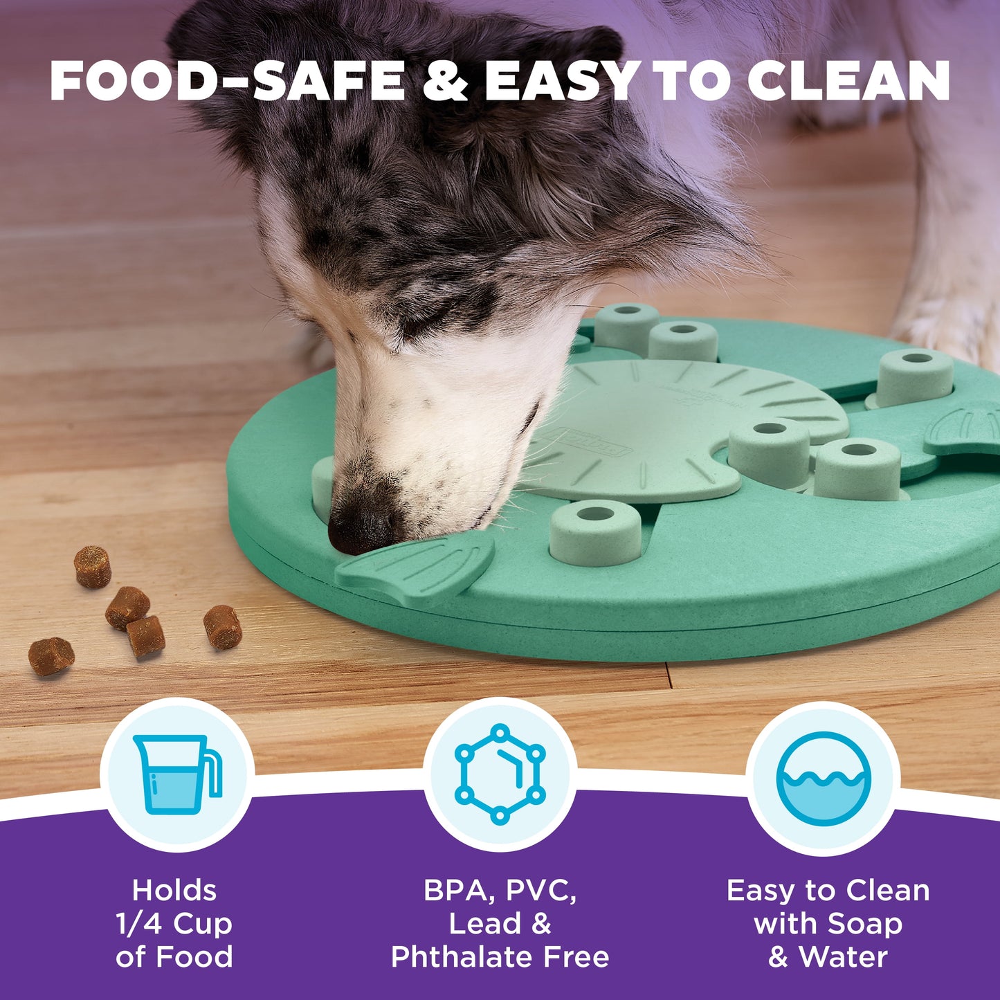 Nina Ottosson Dog Worker Treat Puzzle Enrichment Toy, Level 3 Advanced, Green