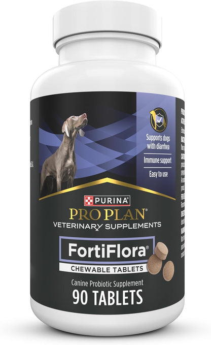 Purina Pro Plan Veterinary Supplements Fortiflora Dog Probiotic Supplement, Canine Nutritional Supplement - 30 Ct. Box