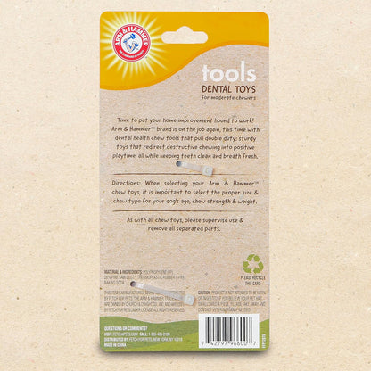 for Pets Chew Tools Collection: Wood Blend Hammer Chew Toy for Dogs | Compressed Wood Dog Chew Toys with Baking Soda, Safer & Durable Alternative to Chewing Sticks