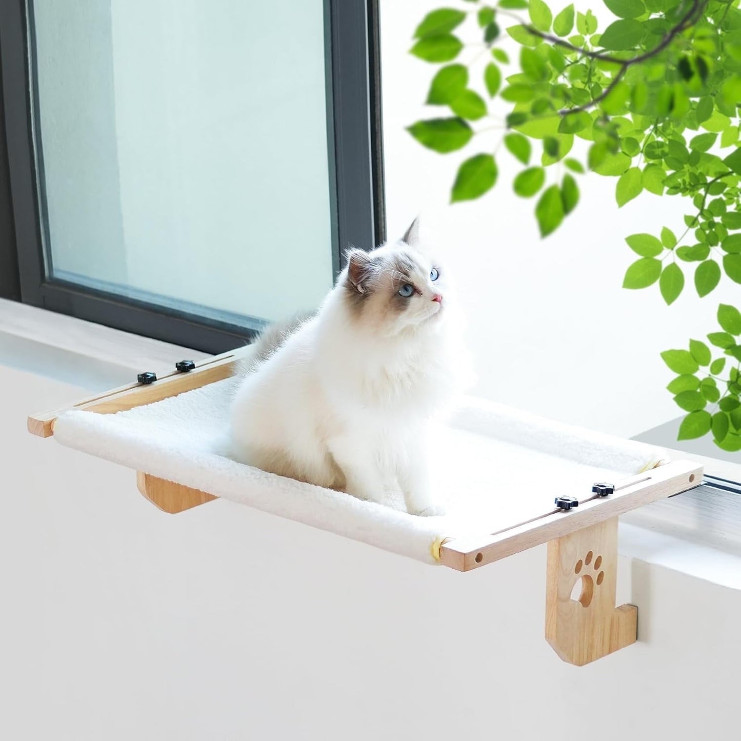Cat Window Hammock,Cat Window Perch,Cat Window Bed,Easy to Adjust Cat Hammock for Window, Bedside,Drawer and Cabinet