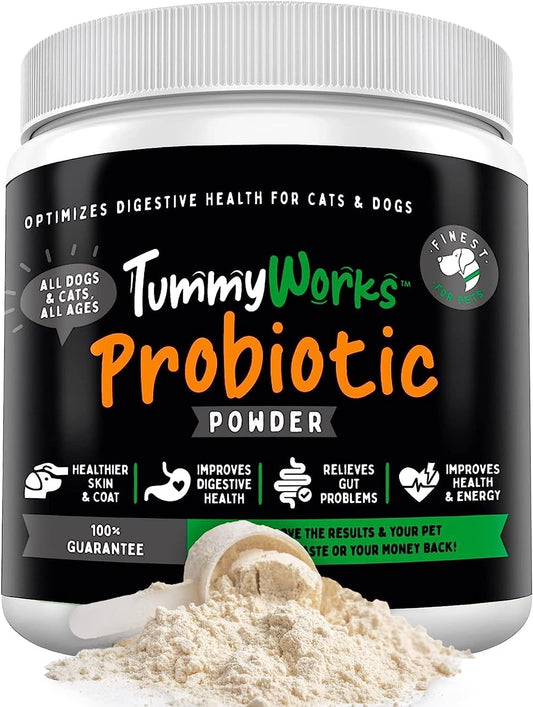 Tummyworks Probiotic Powder for Dogs & Cats, Natural, 160 Scoops