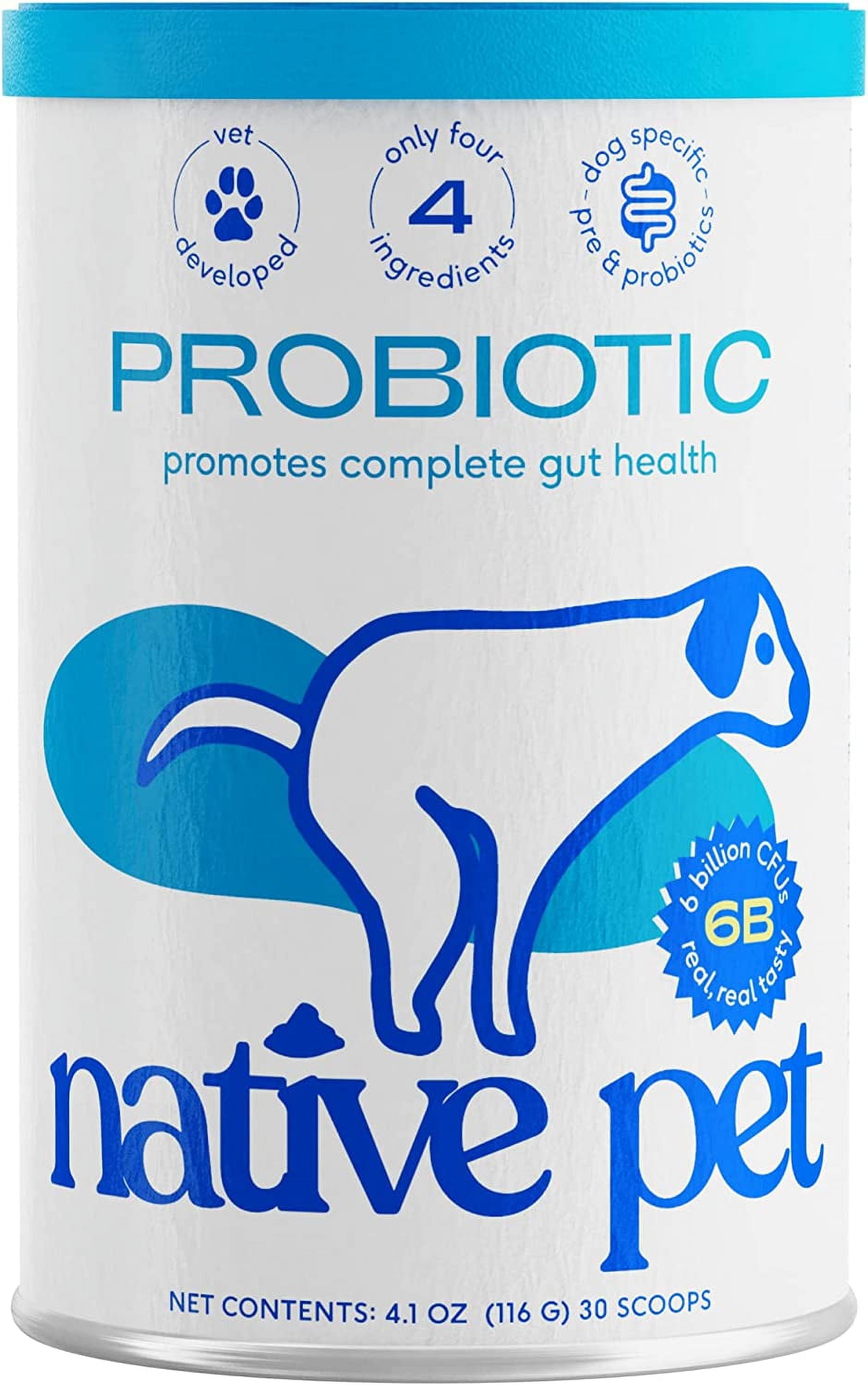 Probiotic for Dogs - Vet Created Probiotic Powder for Digestive Issues - Probiotic Powder Prebiotic Bone Broth - 232 Gram 6 Billion CFU- Dogs Love! (4.1 Oz)