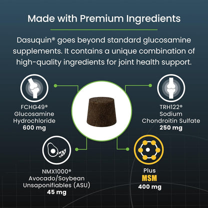Dasuquin with MSM Joint Health Supplement for Small to Medium Dogs - with Glucosamine, MSM, Chondroitin, ASU, Boswellia Serrata Extract, and Green Tea Extract, 84 Soft Chews